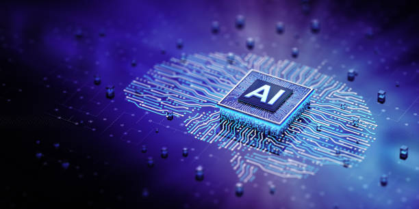 AI Chip technology concept. 3D render